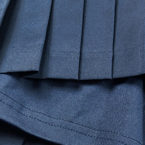 Lady Hagen SKORT Womens Size 6 Navy Blue Pockets Side Zip Pleats Skirt w Shorts - Picture 12 of 14